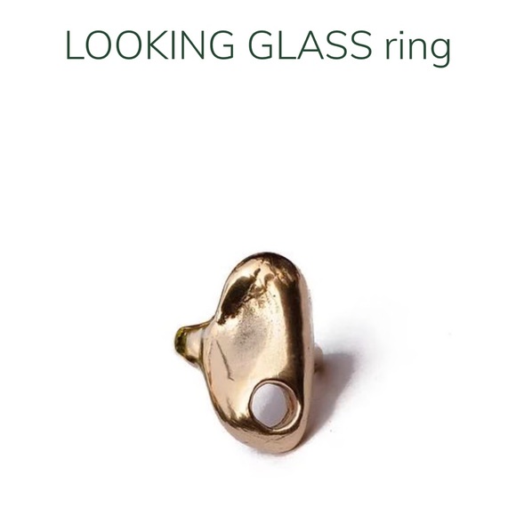 WATER SAND STONE LOOKING GLASS RING